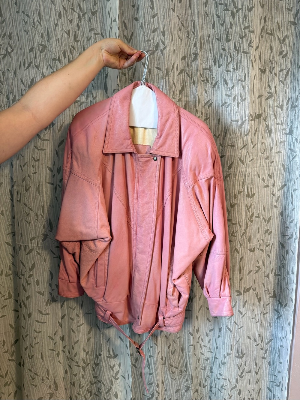 Womens Pink Leather Jacket